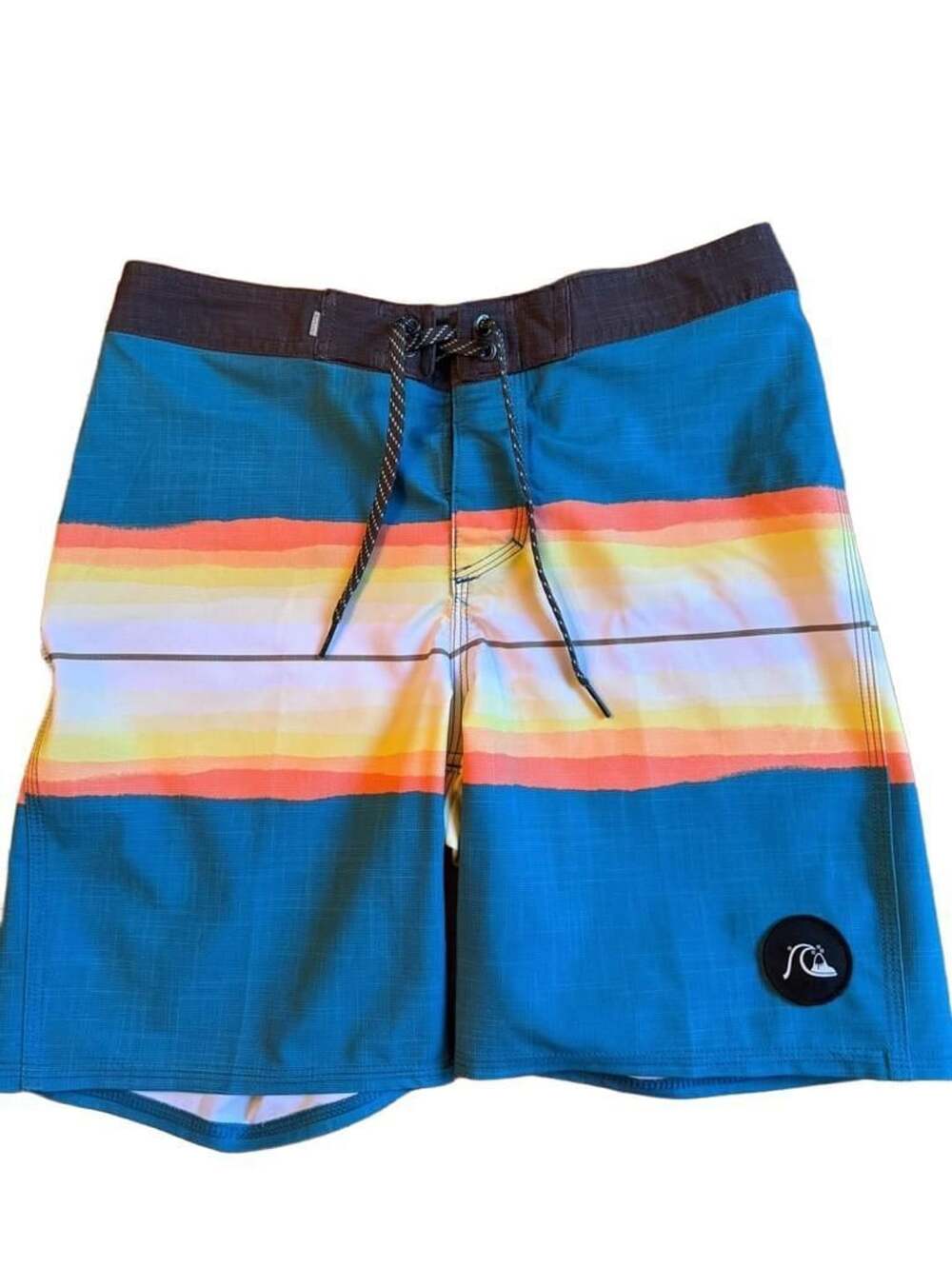 Quiksilver Highline Boardshorts Size 14 Striped Surf Swim Trunks b1473